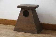 ★事前問合せ必須★ 踏み台 和製アンティーク 杉材 レトロ ステップ 花台 飾り台 リペア+発送まで3週間前後 R-079259