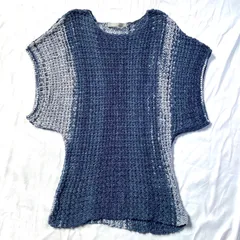 Theory luxe セオリーリュクス ニット 半袖 サマーニット ブルー コットン ナイロン サイズ38