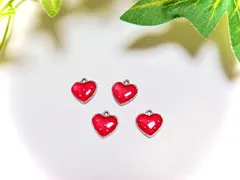 ハート型いちごパーツ 4個
