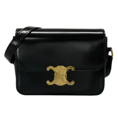 セリーヌ チェーンウォレット トリオンフ カーフスキン ブラック □CELINE□トリオンフ チェーンウォレット ブラック (CELINE