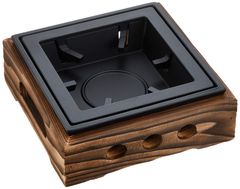 【特価商品】M10-777 大 焼杉 こんろ 民芸風 マイン(Mine)アルミ