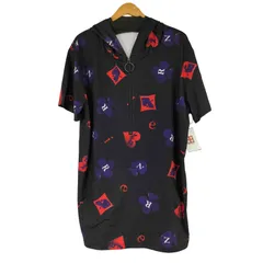 ニーアクロージング NIER CLOTHING 総柄プリント ハーフジップ  S/S フーディ レディース FREE 