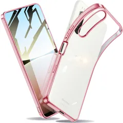 【特売】SONY Xperia 5iv ケース クリア 軽量 耐衝撃 TPU バンパー 米軍MIL規格取得 SO-54C SOG09 カバー 極薄 黄変なし ストラップホール付 （ローズゴールド）