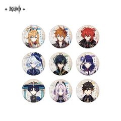 原神・公式　缶バッジ（拾光映匣）鐘離　放浪者　ディルック　雷電将軍　キィニチ　フリーナ　タルタリヤ　エスコフィエ　シトラリ　B1