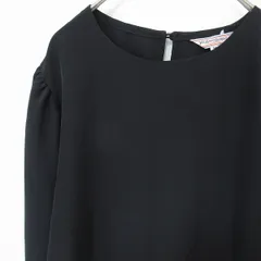 ★Yves Saint Laurent★ チェーン ブラウス★黒★フランス製★ カサンドラ エンベロープ チェーンウォレット（グレイン・ド