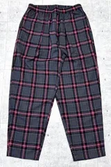 新品 定価9680円 CIAOPANIC チェック スラックス チャオパニック  テーパード パンツ ウエストゴム ドローコード イージーパンツ 玉9909 タックパンツ