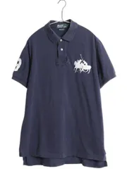 【お得なクーポン配布中!】 ダブルポニー ポロ ラルフローレン 鹿の子 半袖 ポロシャツ メンズ L / 半袖シャツ ナンバリング ラガーシャツ タイプ ラグビー カットソー