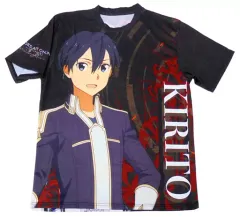 【中古】衣類 キリト/ユージオ フルグラフィックTシャツ ブラック フリーサイズ 「PS4ソフト ソードアート・オンライン アリシゼーション リコリス Loppi・HMVオリジナル限定版」 同梱特典