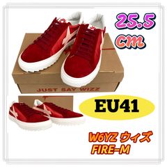 W6YZ ウィズ FIREM スニーカー 25.5cm レッド 靴 EU41