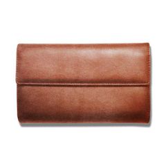 （まとめ買い）コレクト マルチケース アコーディオン式 本革調 8ポケット 通帳・手帳・パスパードなどの携帯 茶 CP-34V-BR 【3個セット】