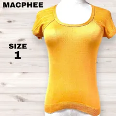 MACPHEE マカフィー 美品 サマーニット 半袖 バックリボン オレンジ