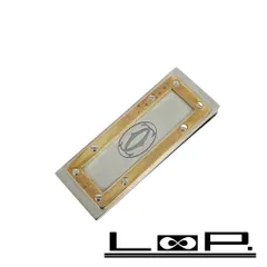 ■中古■　カルティエ サントス マネークリップ 財布 シルバー ゴールド SS GP 【318467】8のサムネイル
