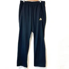 (^w^)b adidas アディダス ジャージ ロングパンツ イージー ボトムス トレーニング トラック スポーツ 運動 練習 ランニング ジョギング ジム アクティブ ブラック 黒 メンズ 男性 サイズ XO