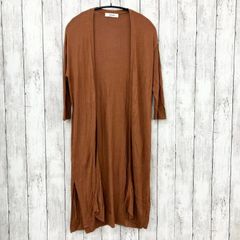【 Mystrada 】マイストラーダ 薄手 ロングカーディガン 茶