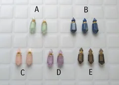 天然石　香水瓶ペンダントトップ　選べる5種