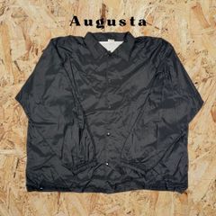【ビックシルエット】Augusta　オーガスタ　コーチジャケット　ナイロンジャケット　黒　ブラック　無地　ヴィンテージ　ビンテージ　古着