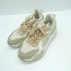 ◇ Θ PUMA プーマ 厚底 ローカットスニーカー サイズ24 ベージュ ライトブラウン レディース E  【1411280021385】