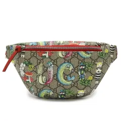 GUCCI グッチ チルドレンズ GGスプリーム ベルトバッグ ウエストポーチ ヒグチユウコ アニマル 動物 PVC ベージュ マルチカラー 502095のサムネイル