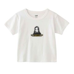 X-girl エックスガール 105252011019 ANGEL FACE PATCH S/S BABY TEE ベビーTシャツ WHITE 正規通販 レディース
