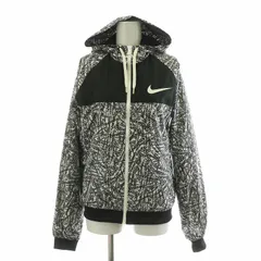 ナイキ NIKE ジップアップパーカー ジャケット フーディー 柄 L ブラック ホワイト 643087-010 /NQ ■MT
