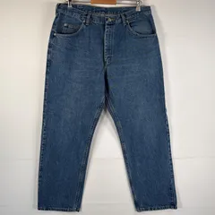 古着 ラングラー Wrangler デニムパンツ ブルーデニム コインポケット テーパード 大きいサイズ ジーパン ジーンズ w36 L29  ブルー メンズ