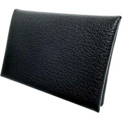 【HERMES/エルメス】カルヴィ デュオ コインケース シェーブル/レザー ブラック/シルバー金具 ユニセックス 【中古】【真子質店】【BL】