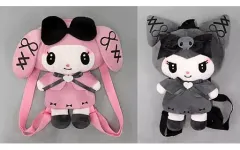 【中古】バッグ 全2種セット 真夜中のメロクロぬいぐるみリュック 「マイメロディ・クロミ」
