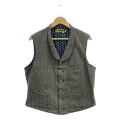 SUGAR CANE / シュガーケーン | ×Mr.Freedom ミスターフリーダム / プシーブルース コットンコンバート ストライプ ジレ | 40 | ブラウン | メンズ