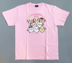 【中古】Tシャツ メインビジュアル Tシャツ ライトピンク Lサイズ 「ちいかわ なんか小さくてかわいいやつ ちいかわパーク」