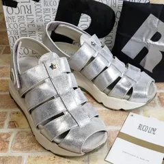 ゆり様専用　未使用 ルコライン ☆ グルカ スポーツサンダル 37 シルバー 厚底 ビジュー RUCO LINE シルバー系  サンダルのサムネイル