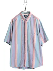 【お得なクーポン配布中!】 90s ドッカーズ リーバイス ストライプ 半袖 ボタンダウン シャツ メンズ XL オールド 半袖シャツ オックスフォード コットン 大きいサイズ