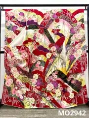 振袖 豪華 銀通し 刺繍 金彩 紋意匠 身丈159cm 撥水加工済 MO2942