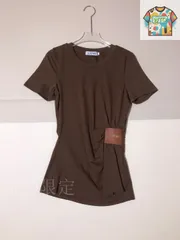 【今日WTO】LOEWE ロエウェ ?革マーク ツイスト褶り 短袖 T 恤-HO45