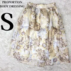 【美品】プロポーションボディドレッシング 花柄 フレアスカート S サイズ1