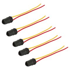 新品 増設 汎用 加工 ライトソケット 線束 LEDランプ 防水 ソケット ヘッドライト/テールランプ ソケット 拡張 2線式 電球 オートバイライト電球ソケット 5個 ウエッジ BRIIKPP