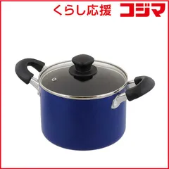 【 新品 未開封 】 ベストコ 両手鍋 18cm キャセロール IH ガス火対応 ブルー 極深 NQ0262 未使用 送料無料のサムネイル