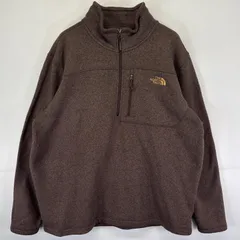 古着 ザ・ノースフェイス THE NORTH FACE フリーストレーナー ハーフジップ ベターセータータイプ ワンポイント XXL  ブラウン メンズ