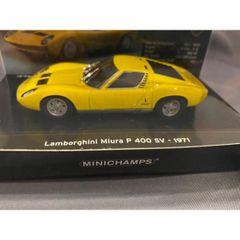 Lamborgihini Miura P 400 SV 1971 色：Yellow メーカー：ミニチャンプス 新品未使用 1/43ミニカー