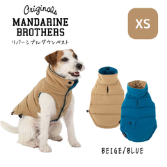 【XS】リバーシブルダウンベスト　MANDARINBROTHERS　マンダリンブラザーズ