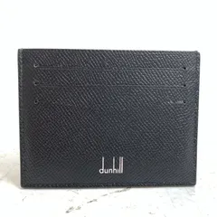 f001 C 美品 ダンヒル Dunhill レザー カードケース パスケース 黒 ブラック