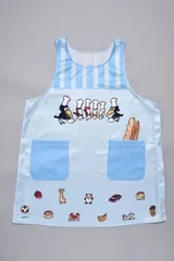 【匿名配送ネコポス 全国送料無料】からすのパンやさんエプロン（ブルーストライプ）圧倒的人気を誇るロングセラー絵本「からすのパンやさん」パン屋 保育士