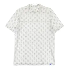 サイズ：L PUMA GOLF プーマゴルフ  モックネック 半袖Tシャツ 総柄 ホワイト系 [240101503134] ゴルフウェア メンズ ストスト