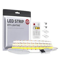 BTF-LIGHTING FCOB COB CCT LEDテープライト USBライト フレキシブル 高密度 LEDテープライト 2M 640LED/m 1280LEDs/m 電球色 昼白色 昼光色 3000K-6000K 幅10mm ストリップライト DC5V