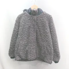 ◇ ⊇ NERGY プードルファー 長袖 ブルゾン サイズF グレー レディース E  【1502180017940】