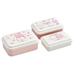 らぶいーず シール容器 3個セット お弁当箱 ランチボックス 入れ子式 デザート入れ 抗菌 スケーター