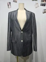 美品✨バーバリーロンドン 最高級ウール セットアップスーツ ボタンロゴ 灰 XL 美品✨バーバリーロンドン 最高級ウール セットアップスーツ