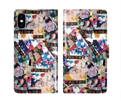 [iPhone12 Mini] iPhone16 Pro ケース スカラー スマホケース 手帳型 iPhone16 Plus ケース アイフォン16 15 14 13 12 11 スマホカバー 全機種対応 手帳 ScoLar フラワー 花柄 切り取り柄 総柄