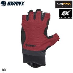 【新品】SWANY スワニー グローブ TR-701 Trekking Half Finger Glove レッド トレッキングハーフフィンガーグローブ 手袋 ストレッチ 薄手 登山グローブ 掌人工皮革 コーデュラ タッチスクリーン スマフォ対応 ランニング 