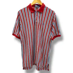 POLO by Ralph Lauren ポロバイラルフローレン マルチストライプポロ 半袖ポロシャツ ストライプ柄 赤 青 黄 白 レッド ブルー イエロー ホワイト Lサイズ メンズ 夏 ゴーゴー古着マルイ北千住店 37有B8052