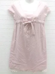 ◇ ef-de エフデ 切替 レース 半袖 ミニ ワンピース サイズ7 ピンクベージュ系 レディース 【中古】 【1002800947485】